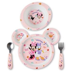 The First Years Disney Minnie Mouse Kids Dinnerware Set (4 Count)- Pink